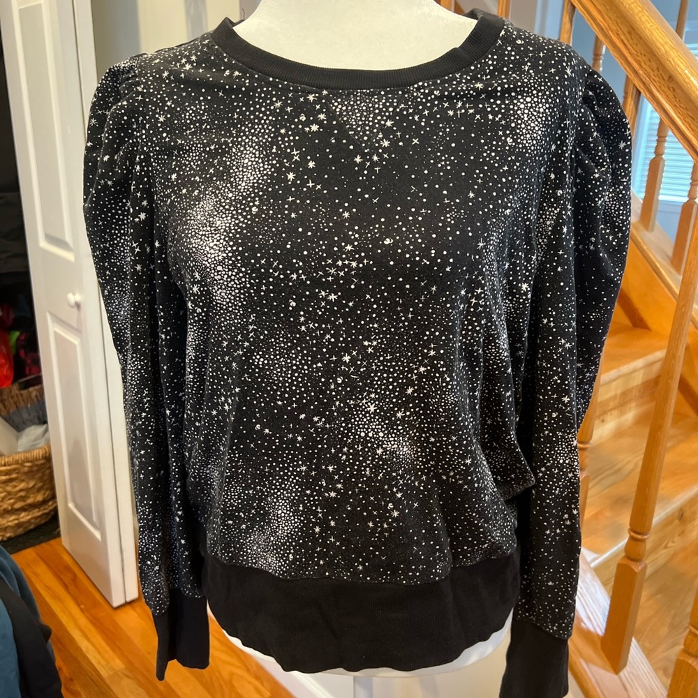 KARL LAGERFELD Star Galaxy Cotton Spandex Crew Neck Women - Size XL